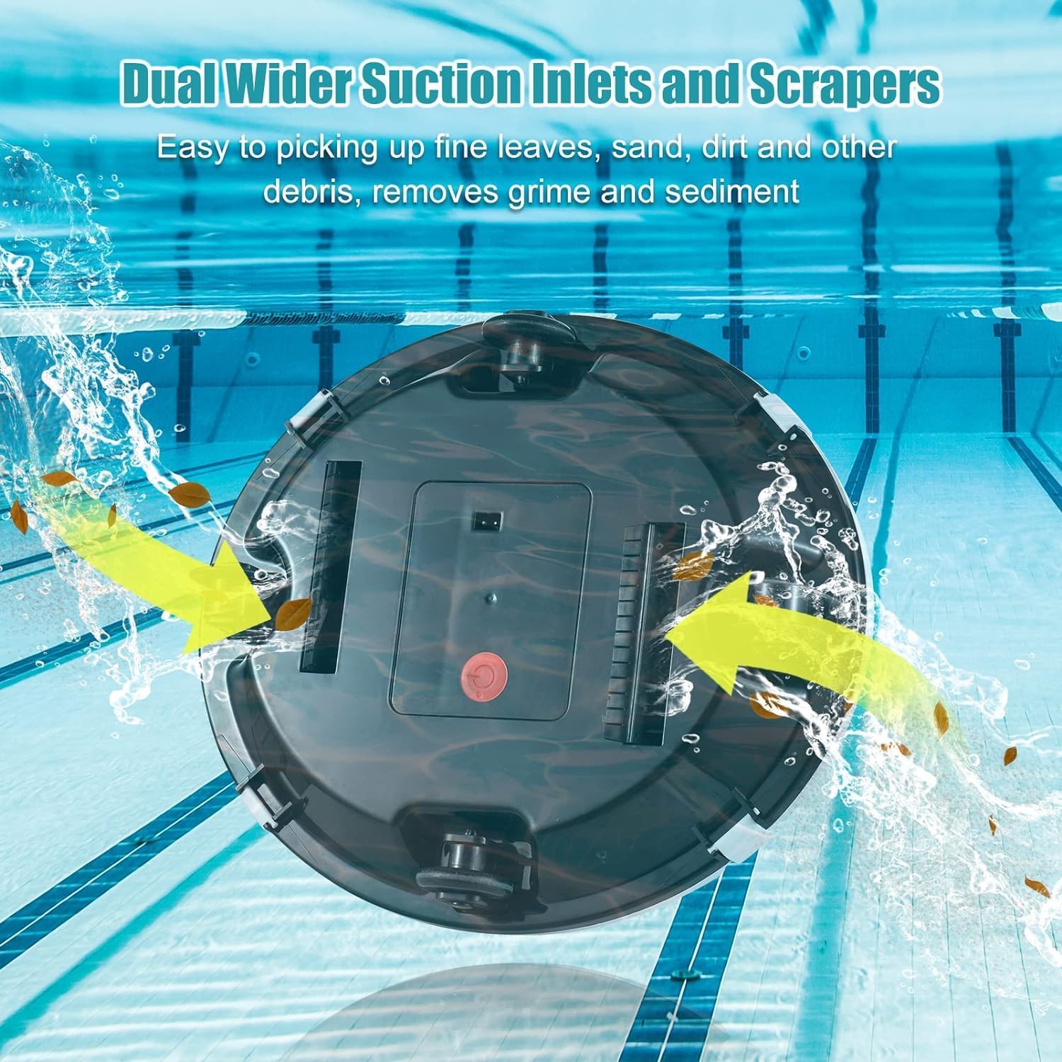 efficient Cordless Robot Pool Cleaner with Smart Navigation and 5000mah Battery