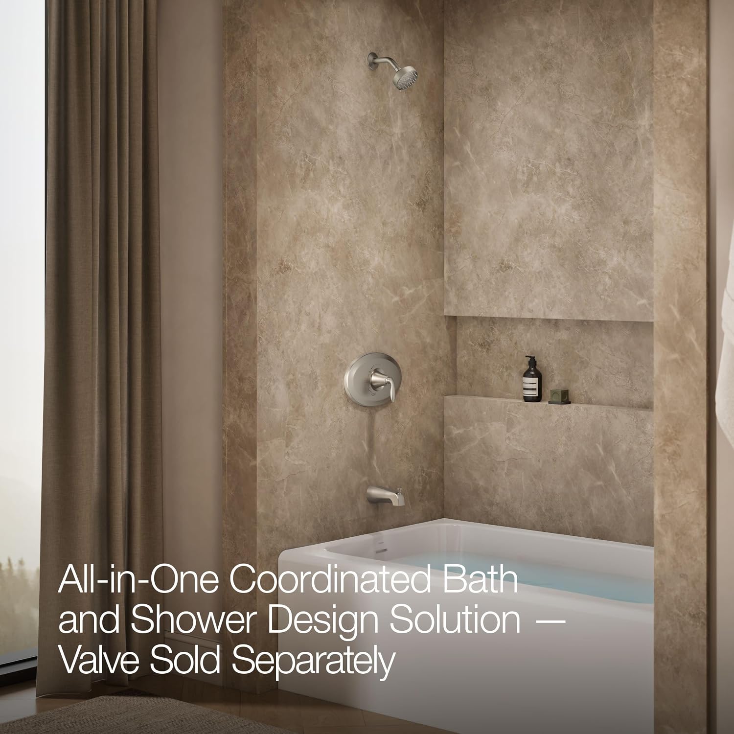 Kohler K-TS21948-4G-BN Remodel Rite-Temp Bath and Shower Trim Kit, 1.75 GPM, Vibrant Brushed Nickel