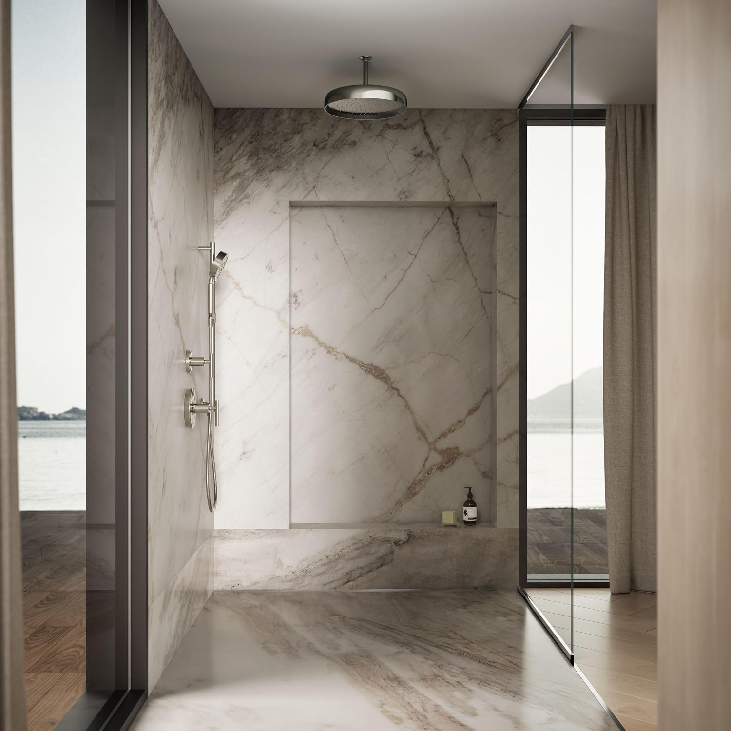 Kohler 26292-SN Statement® Round 14' single-function rainhead, 2.5 gpm, Vibrant Polished Nickel