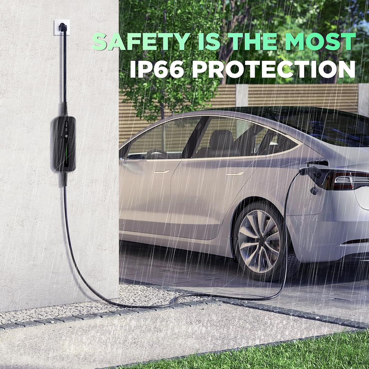 Morec Level 1 EV Charger, Electric Vehicle Portable Charger with 20FT Cable, Home Electric Vehicle Charging Station, 110V 15A, NEMA5-15P SAE J1772