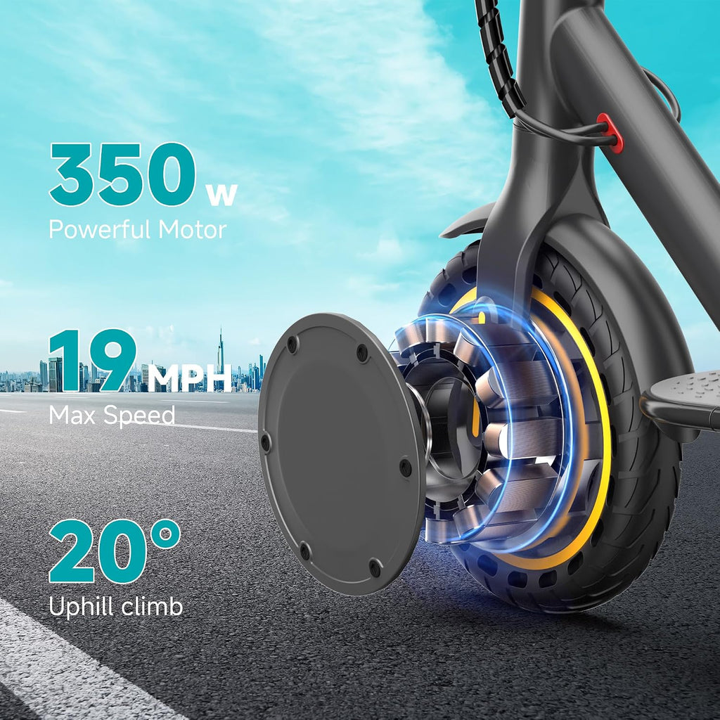 Qlaway 8.5' E Scooter for Adults 19/22 MPH 350/500W Motor 187.2/288.6/441WH Battery, Motorized Scooter Up to 22 Miles Range, Foldable Bearing 265 LBS/APP Control