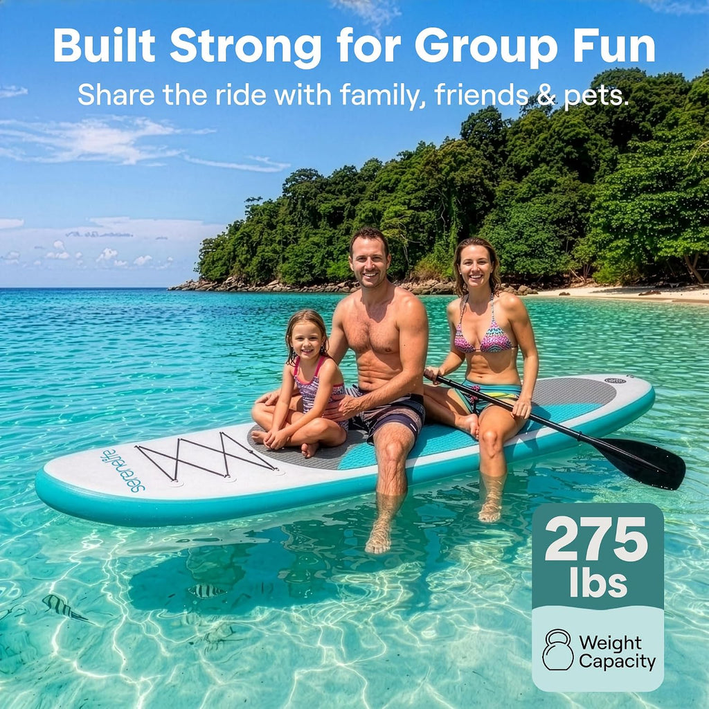 SereneLife Inflatable Stand Up Paddle Board