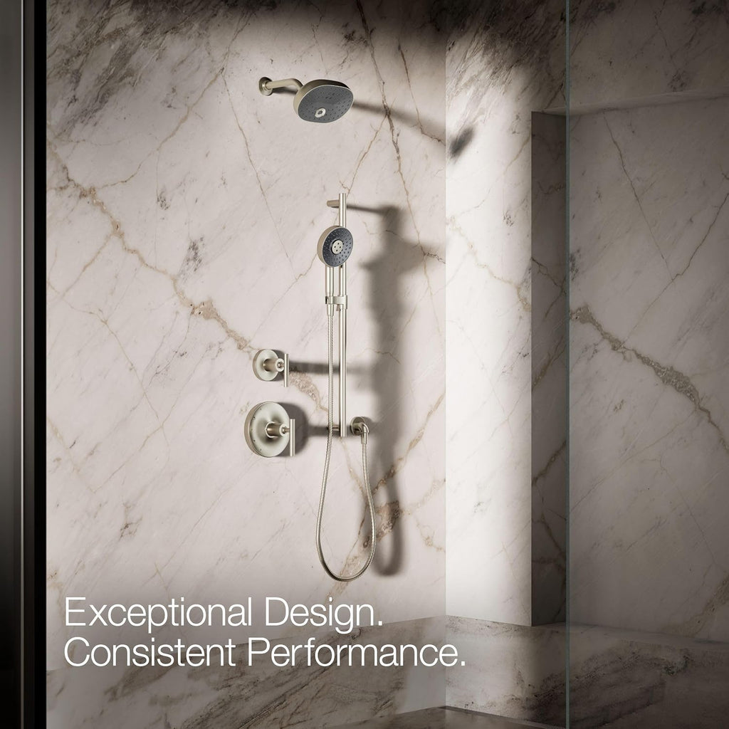Kohler 26282-BN Statement® Round three-function handshower, 2.5 gpm, Vibrant Brushed Nickel
