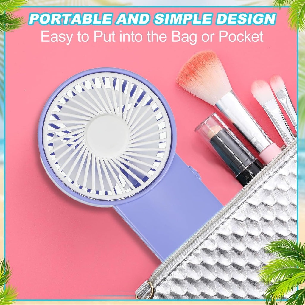 Sumind 64 Pcs Small Personal Portable Fan Mini Handheld Bulk 1 Speed Electric Cute Battery Powered for Neck Lash Makeup Women Men Travel Camping Indoor Outdoor Summer (4 Colors)
