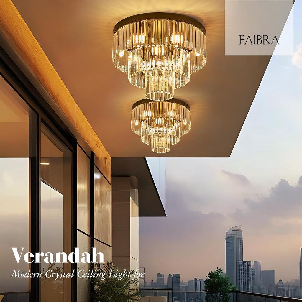 21.65' Black Crystal Ceiling Light 10-Light Modern Crystal Ceiling Light Fixture 3-Tier Luxury K9 Crystal Ceiling Light,for Dining Room Kitchen Island Living Room Bedroom