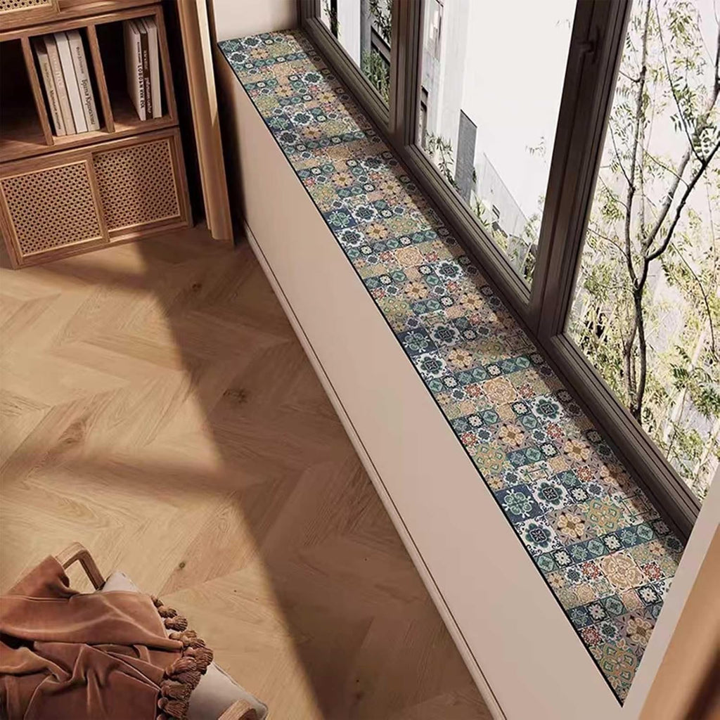 Drsyffsup Customizable Window Sill Mats, Diatomaceous Earth Absorbent Mat, 60cm 1m 1.5m 180cm 2m Extra Long Non Slip Washable Bay Windows Cushion Cover(27x47in/70x120cm)