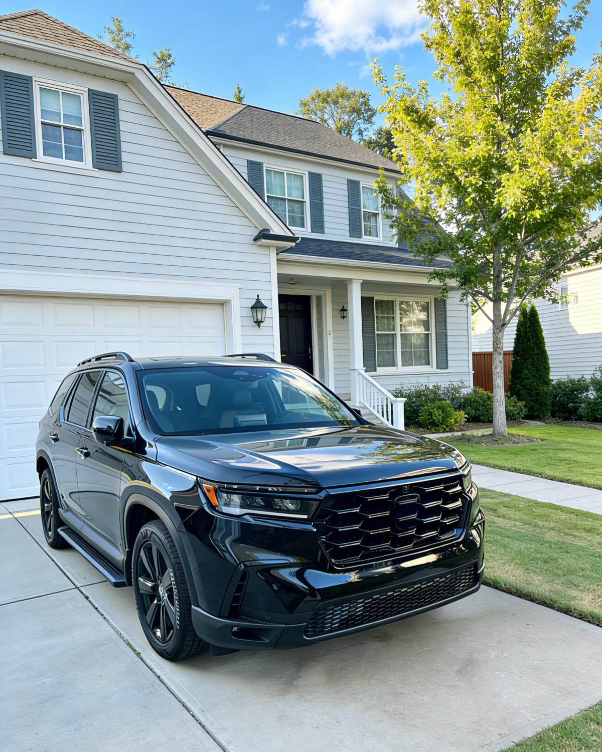 Running Boards Fit for 2023-2026 Honda Pilot Aluminum Side Steps | 600 LBS Load, No-Drill Step Rails with Wide Non-Slip Platform, Side Step Bars for Kids, Elderly & Daily SUV Access