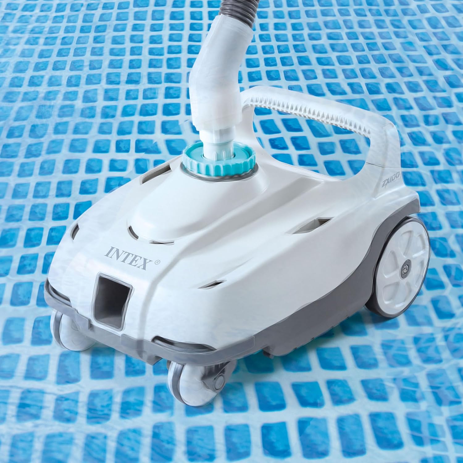 Intex ZX100 Automatic Pressure Side Swimming Pool Cleaner with 26679EG 2,150-GPH 16' Krystal Clear Saltwater System and Sand Filter Pump