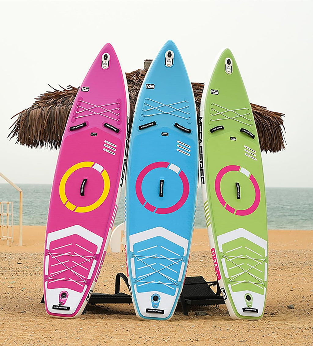 Inflatable Paddle Board 9.9'x33 x5 with Premium SUP Accessories & Backpack, Wide Stance, Bottom Fin for Paddling, Paddle, Leash, Surf Control, for Youth & Adult