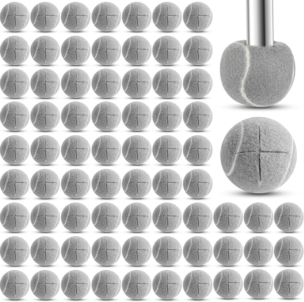 Wettarn 400 Pcs Precut Tennis Balls for Chairs Precut Tennis Balls Bulk 2.5 Inch Chairs Leg Floor Protector Heavy Duty Long Lasting Glide Covering Non Slip for Classroom Furniture Leg Floor Protection
