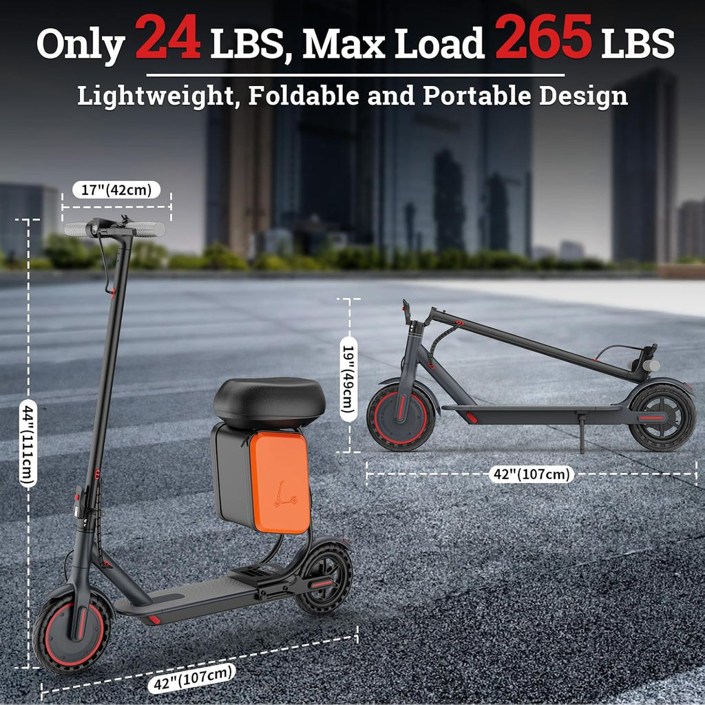 Qlaway 8.5' E Scooter for Adults 19/22 MPH 350/500W Motor 187.2/288.6/441WH Battery, Motorized Scooter Up to 22 Miles Range, Foldable Bearing 265 LBS/APP Control