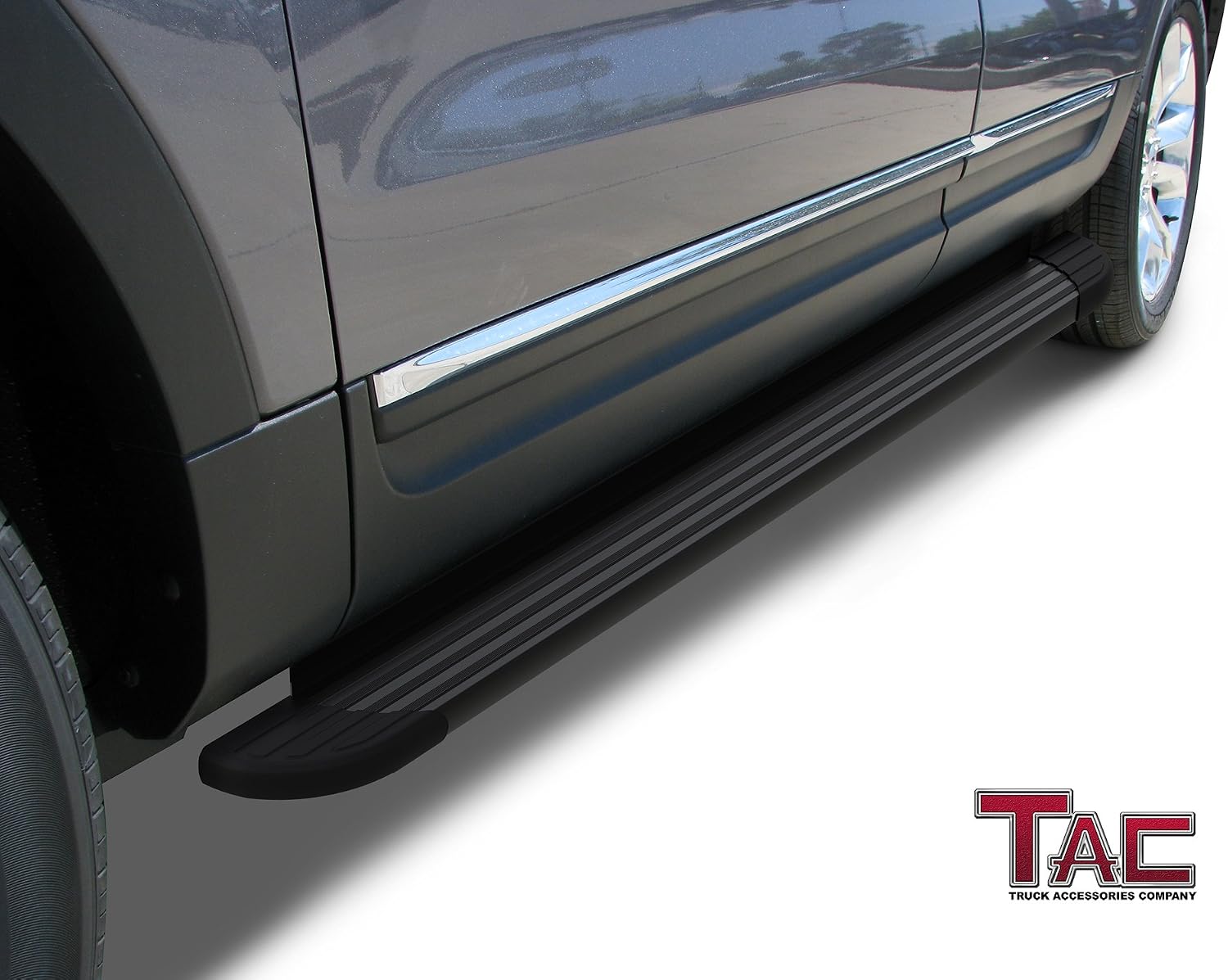TAC Running Boards Fit 2011-2019 Ford Explorer Value Aluminum SUV Black Side Steps Nerf Bars Step Rails Running Boards Off Road Automotive Exterior Accessories (2 Pieces Running Boards)