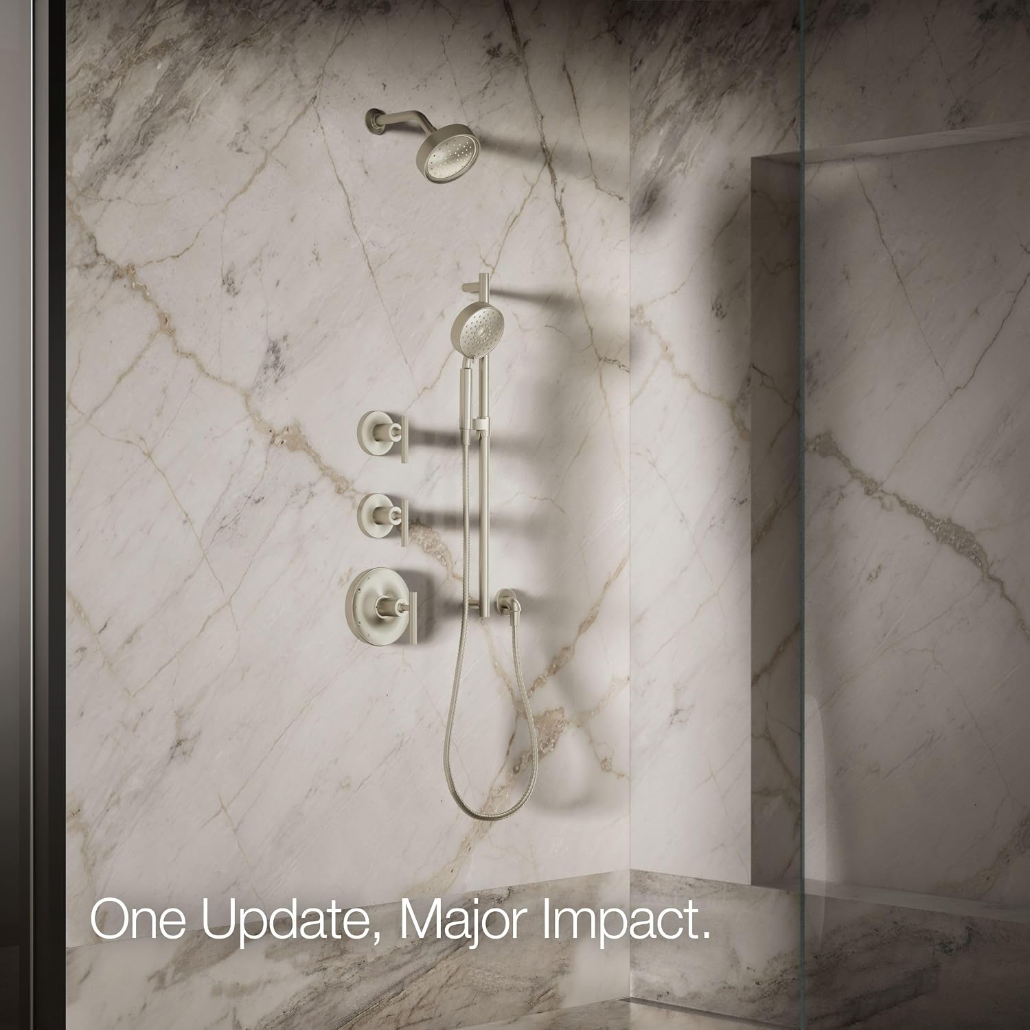 Kohler 939-G-BN Purist® Single-function showerhead, 1.75 gpm, Vibrant Brushed Nickel
