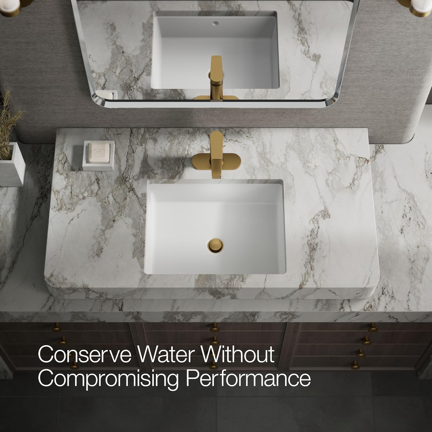 Kohler 74021-4-2MB Taut® Single-Handle Bathroom Sink Faucet, 1.2 gpm, Vibrant Brushed Moderne Brass