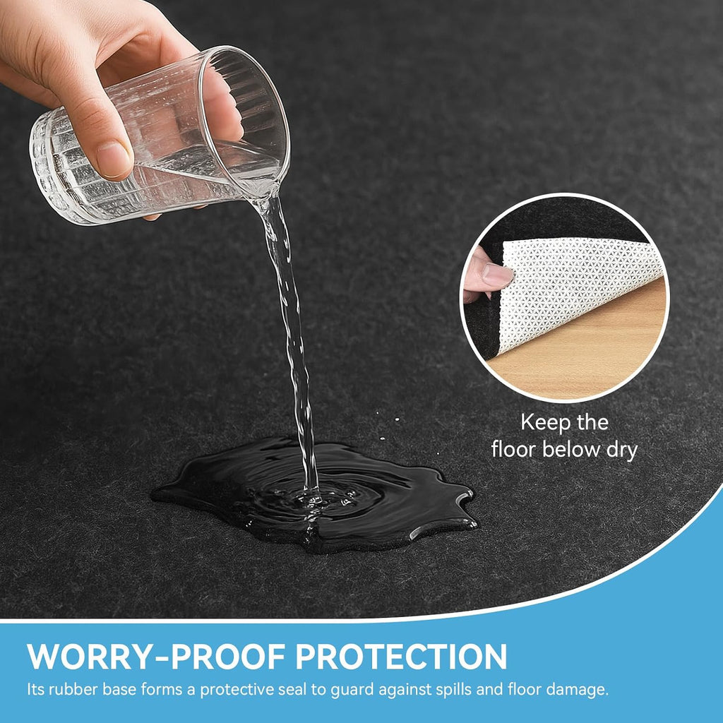 Warmstar 10x14 FT Non Slip Rug Pad,100% Waterproof Felt Rug Pad for Hardwood Floors,1/4' Thick Soft Carpet Pad with Natural Rubber Backing, Secure Grip & Floor Protection