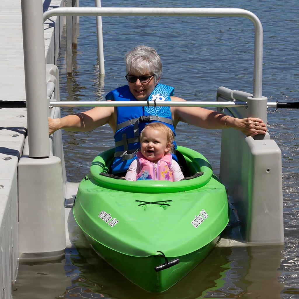 Personal Kayak Launch Station to Safely Launch Kayaks, Canoes, and Stand Up Paddle Boards, for Fixed Docks, 85-Inch x 48-Inch x 50-Inch, Tan