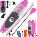 SereneLife 10'6' Inflatable Paddle Board with SUP Accessories, Wide 32' Stand Up Paddle Board, Non-Slip Deck Pad, Adjustable Paddle & Backpack, for Adults & Youth, 350 lbs Capacity