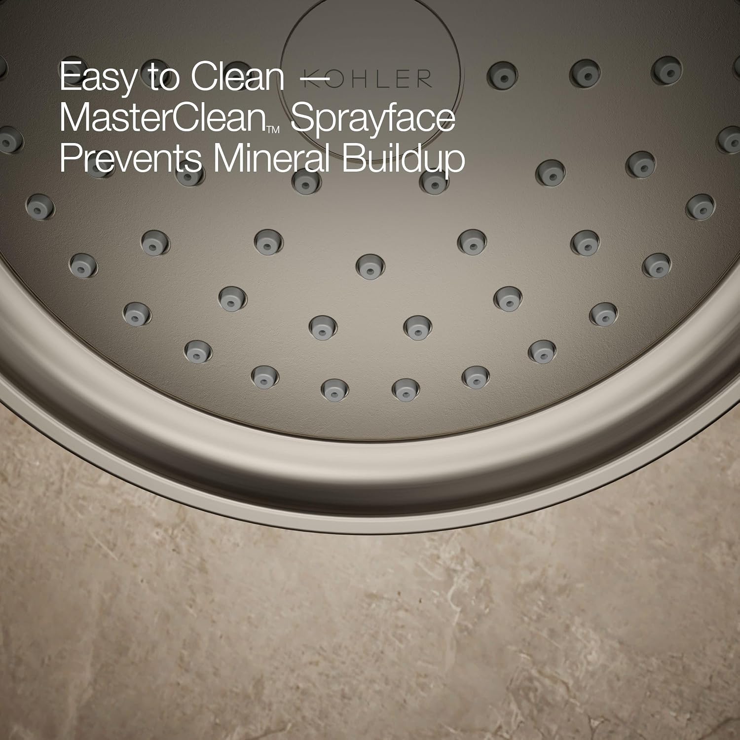 KOHLER Purist® Rite-Temp® pressure-balancing bath and shower faucet trim with push-button diverter, 7-3/4' spout and cross handle, valve not included