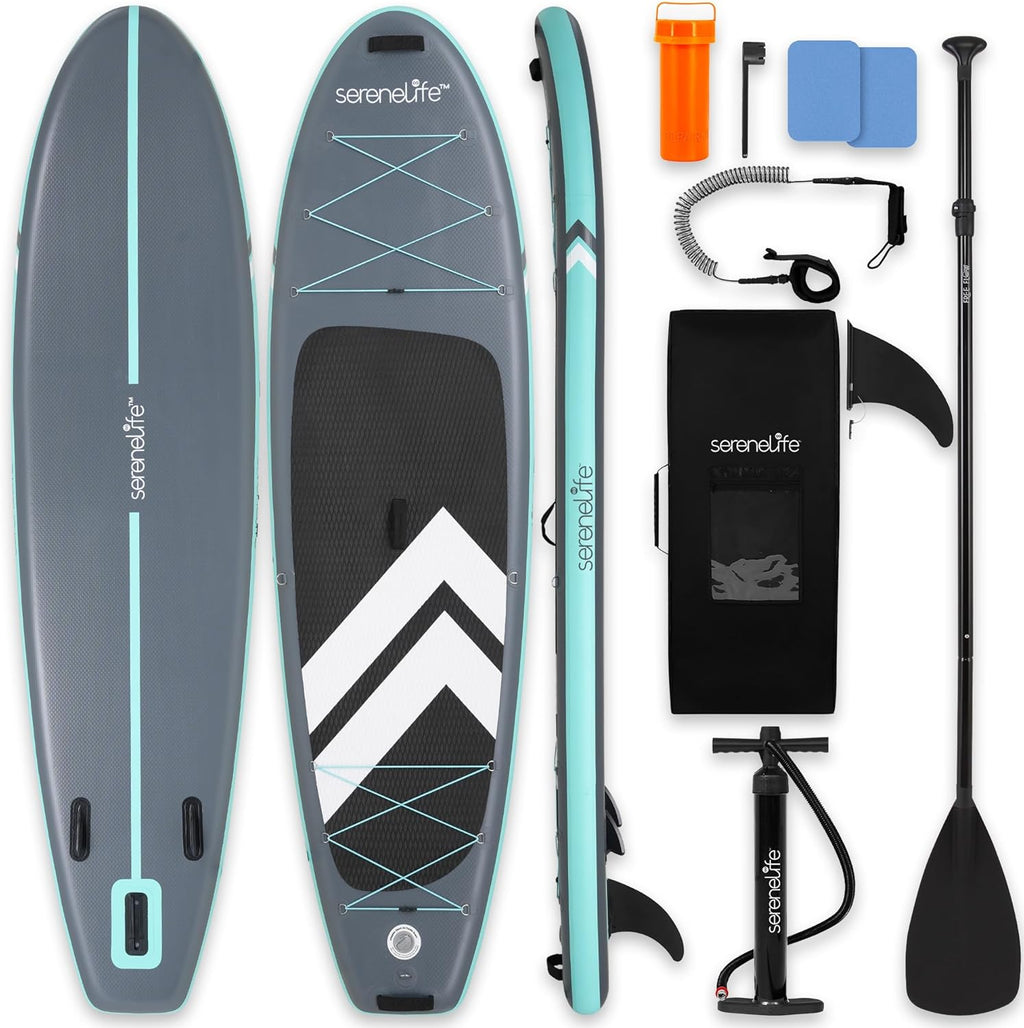 SereneLife Inflatable Stand Up Paddle Board