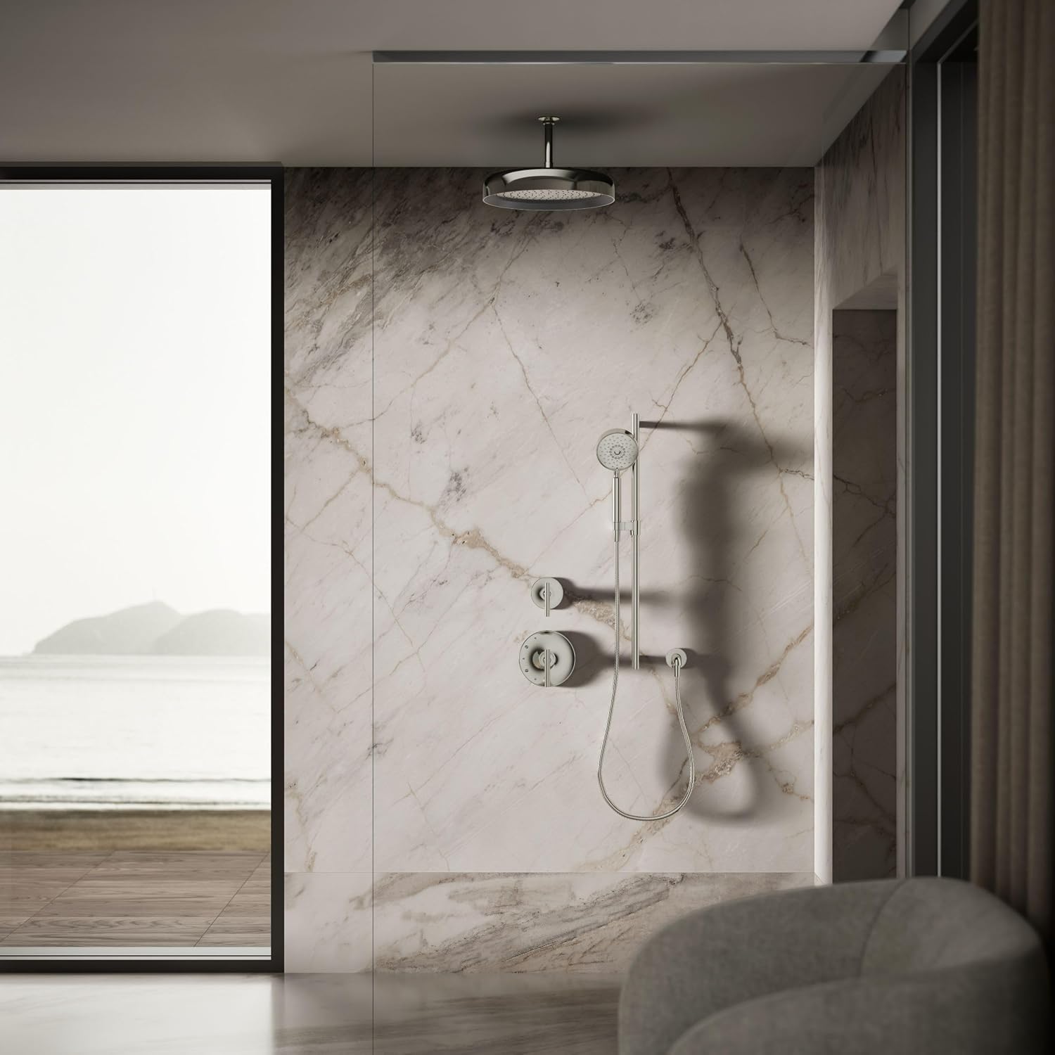 Kohler 26292-SN Statement® Round 14' single-function rainhead, 2.5 gpm, Vibrant Polished Nickel
