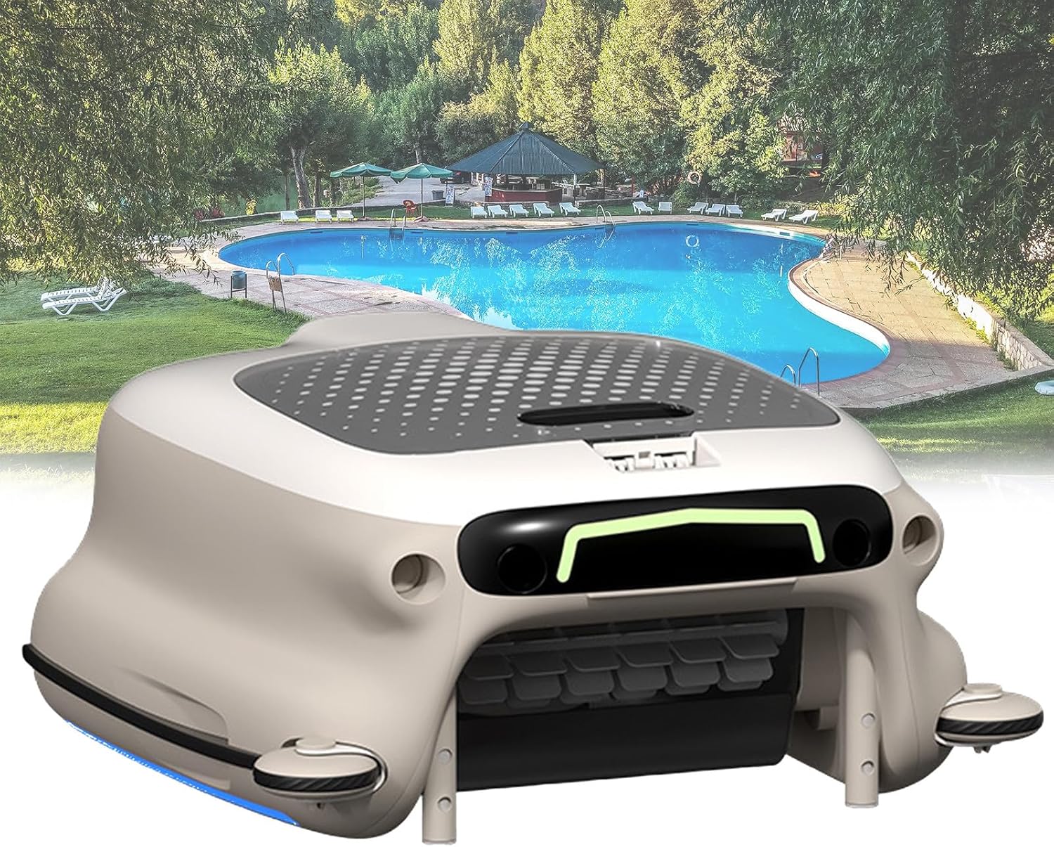 Pool Cleaning Robot | Manual Remote Control Pool Skimmer, 5 Hours Of Battery Life, 3 Hours Of Fast Charging, Anti-Grounding Technology, Can Remove Leaves, Hair, Sediment, Pollen, Dead Insects