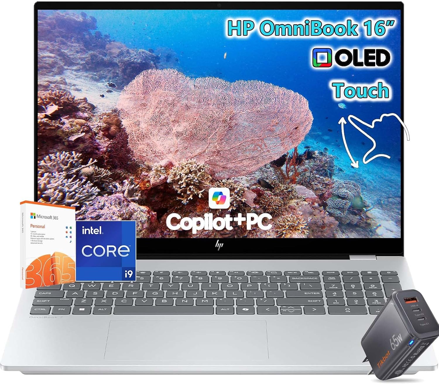 HP OmniBook 7 Touchscreen Laptop -Intel Core 9 270H Beat i7-13650HX -16' 2K OLED 120Hz -64GB RAM -2TB SSD -Windows 11 -Backlit Keyboard-Video Editing Business Computadora Portátil PC Copilot