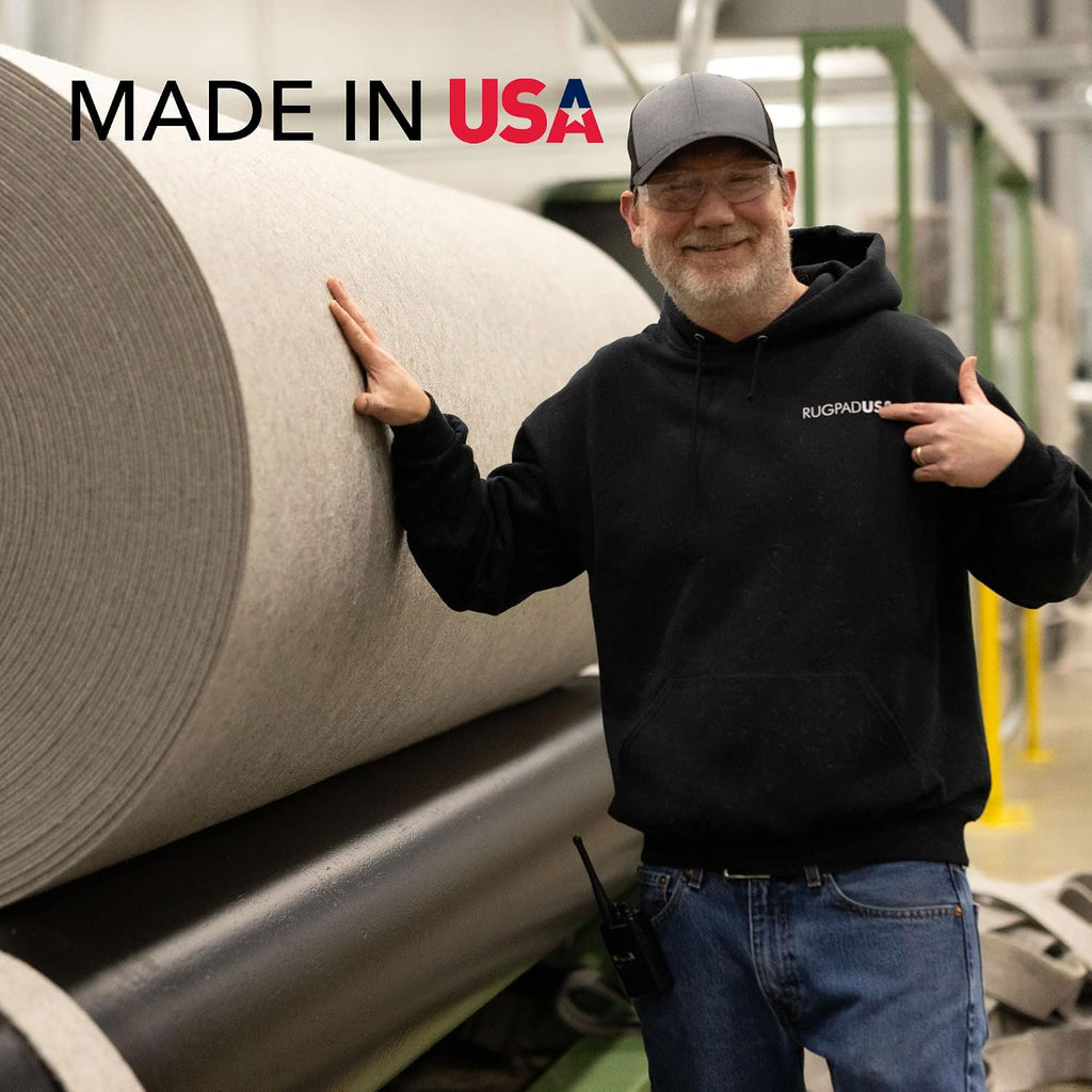 RUGPADUSA - Basics - 5'3' x 7'6' - 1/2' Thick - 100% Felt - Protective Cushioning Rug Pad - Safe for All Floors and Finishes Including Hardwoods