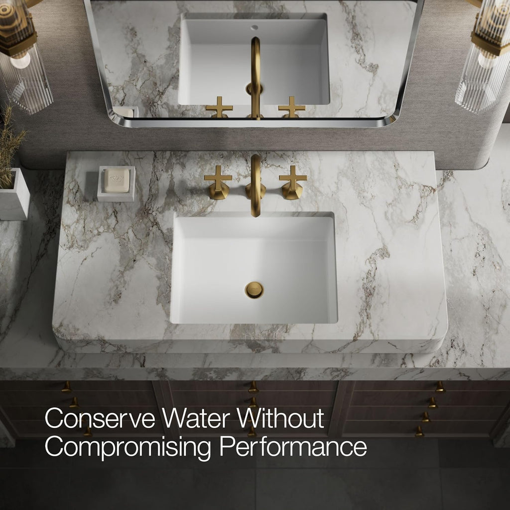 Kohler 27010-3-2MB OCCASION™ Cross bathroom sink faucet handles, Vibrant Brushed Moderne Brass