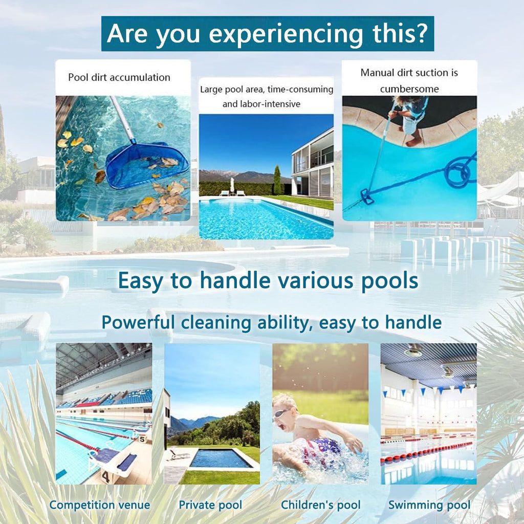 Automatic Cordless Robot Solar Powered Pool Skimmer Cleaner for All Swimming Pool Sur-Face, with App Support, Shallow Water Safeguard, and Twin Salt Chlorine Tolerant Motors