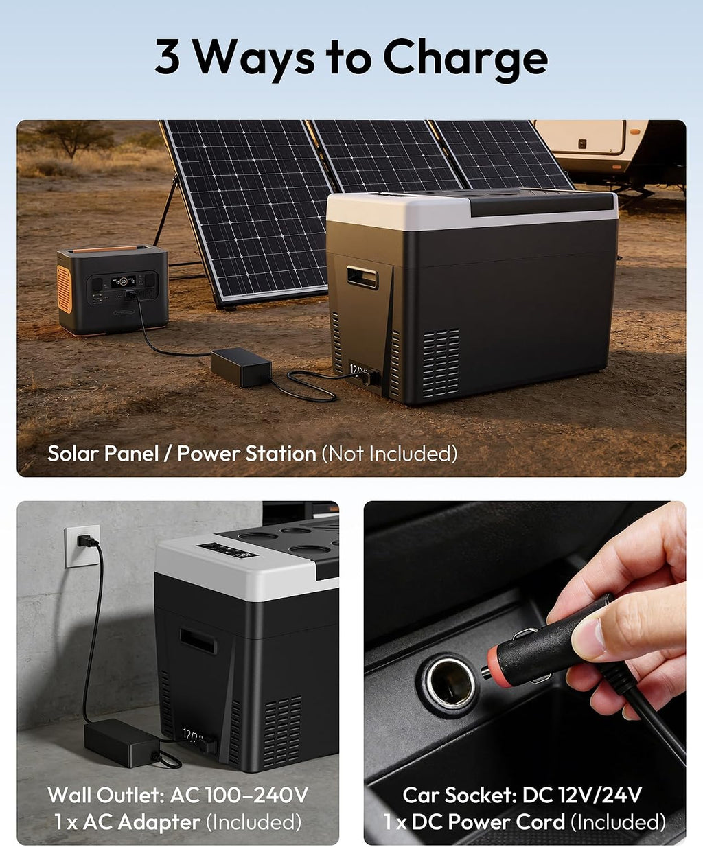 EUHOMY 12 Volt Refrigerator, 31QT(29L) Compressor Electric Cooler APP Control, Car Fridge -4℉~68℉, Portable Refrigerator 12/24V DC 100-240V AC, Portable Freezer for Camping, Travel, Boat