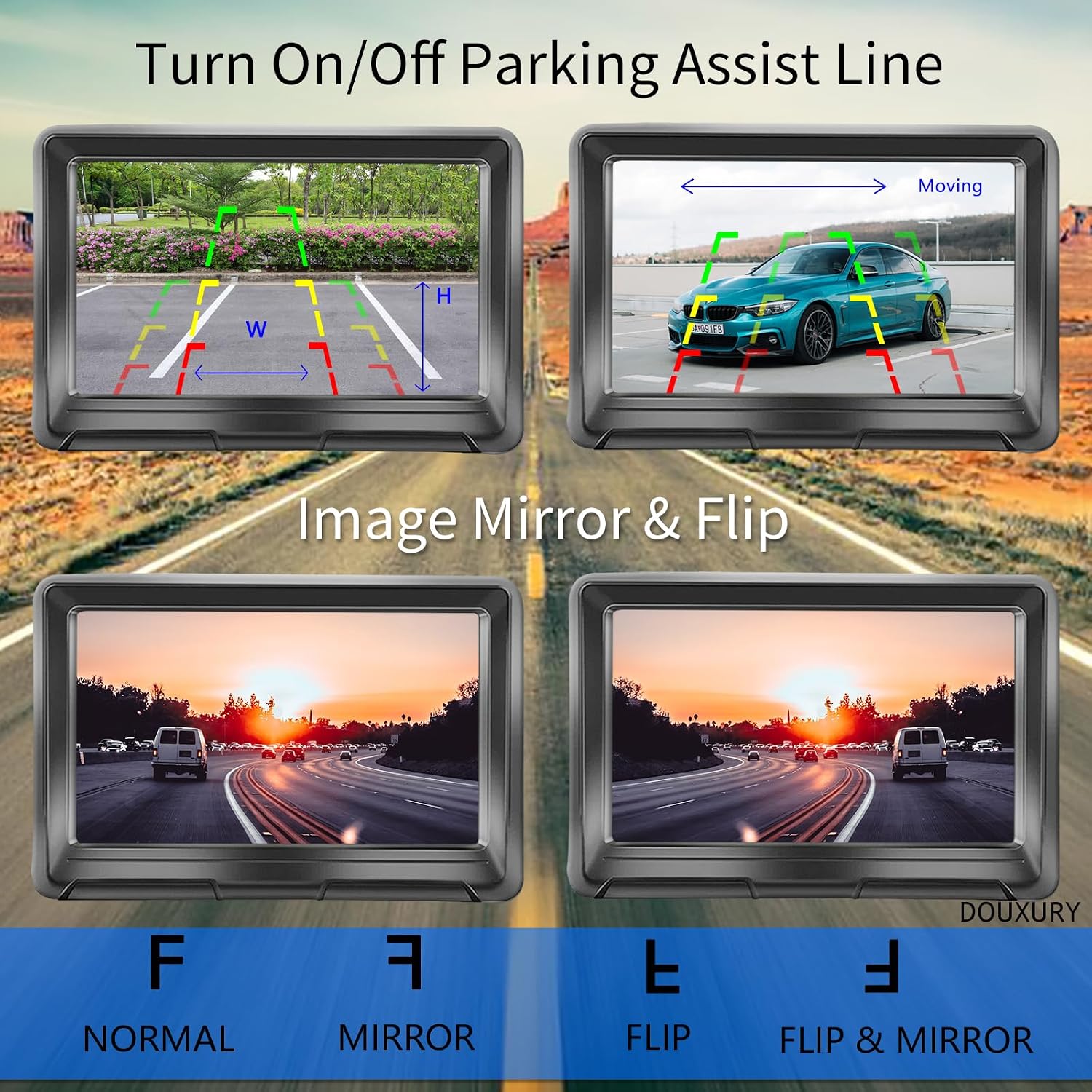 Wireless Backup Camera Solar Magnetic for RV Car Trailer Truck Camper 5th Wheels Hitch Towing No Wiring No Drilling Rechargeable Night Vision Portable Backup Camera with 5' 1080P HD 2-Split Monitor