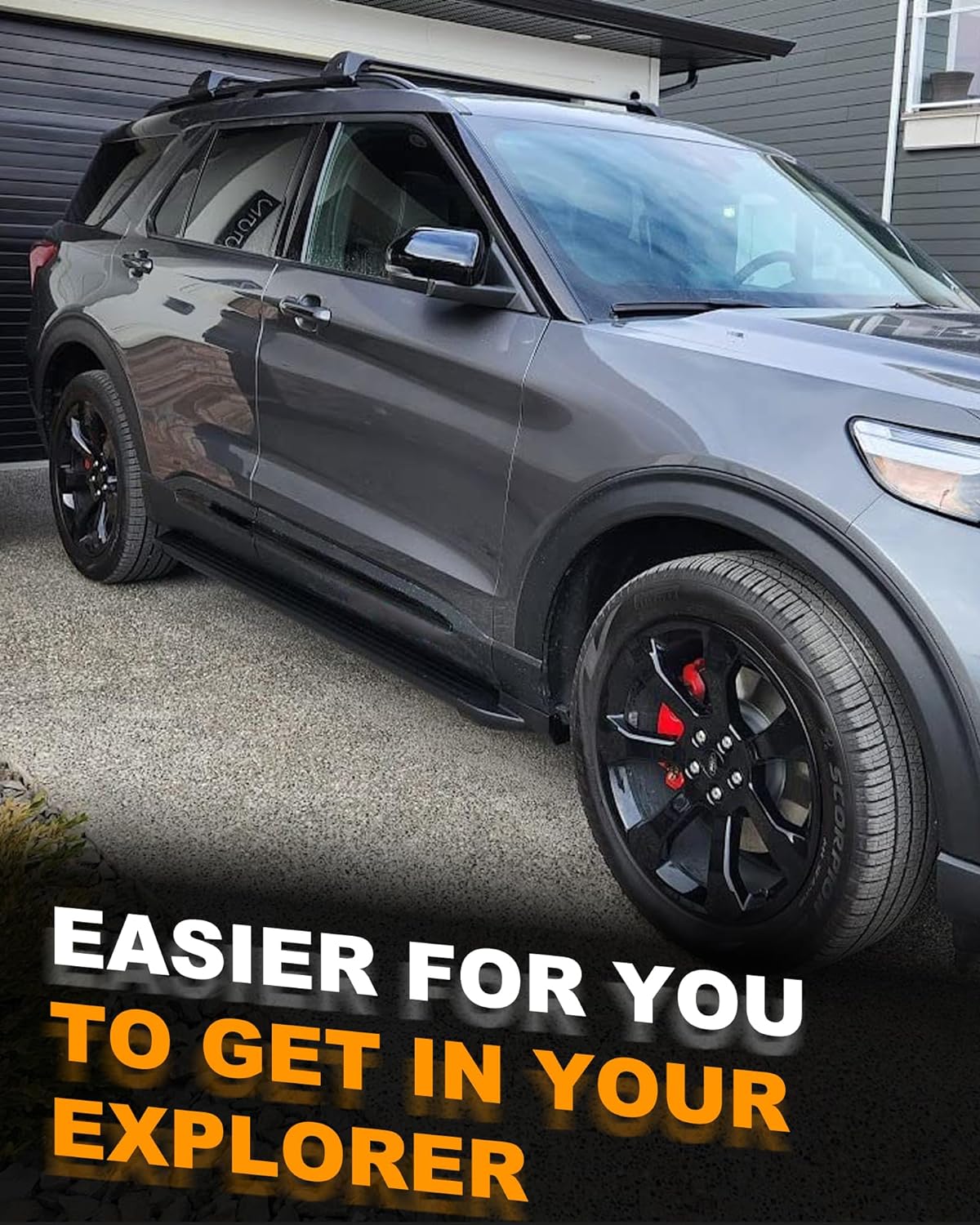 Running Boards Fit for 2020-2026 Ford Explorer Base ST XLT Limited Platinum ST-Line Timberline Side Steps w/Mud Flaps