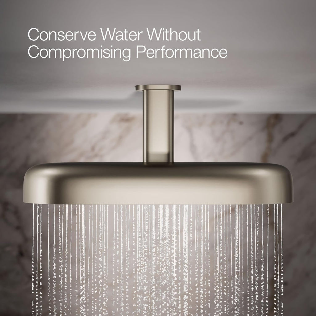 Kohler 26297-BN Statement® Oblong 18' two-function rainhead, 2.5 gpm, Vibrant Brushed Nickel