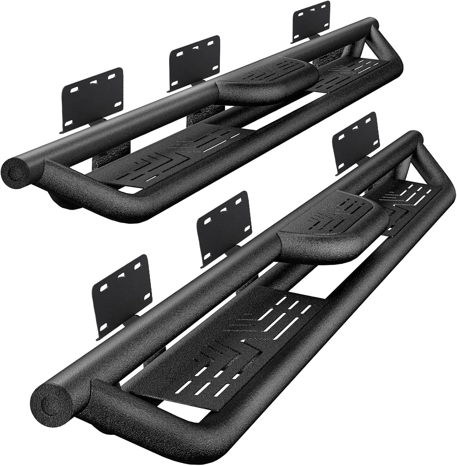 PZ 6' Running Boards Anti-Slip Side Steps Carbon Steel Compatible with 2019-2025 Dodge Ram 1500 Crew Cab New Body Style,550LBS Steel No Drill Truck Running Boards Direct Fit Nerf Bar