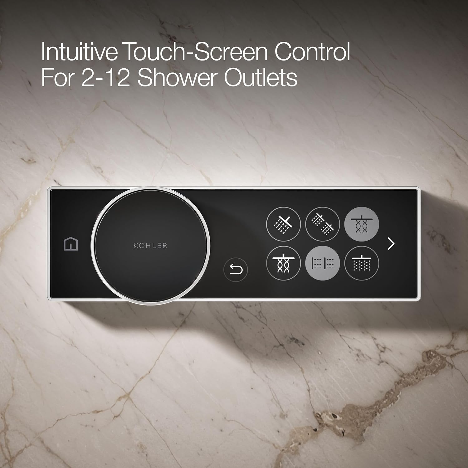 KOHLER Anthem + Digital Control Steamhead in Polished Chrome, Large Dial for Easy Temperature and Flow Rate Adjustment, Features System Warm-Up and Pause Option, Includes Optional Flow Restrictor