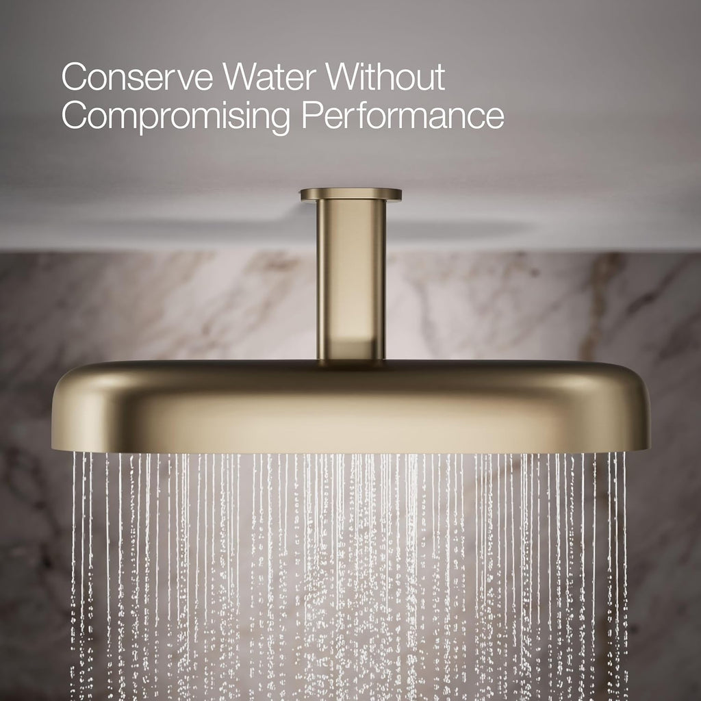 Kohler 26297-BV Statement® Oblong 18' two-function rainhead, 2.5 gpm, Vibrant Brushed Bronze