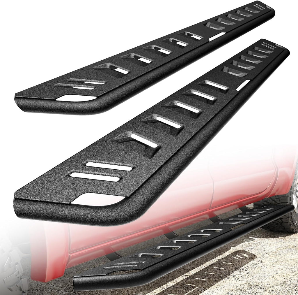 ONINE 7' Running Board Custom Fit 2020-2026 Chevy Silverado/GMC Sierra 1500 2500HD 3500HD Double Cab Extended Cab Side Step Nerf Bar, Tubular Style Textured Black