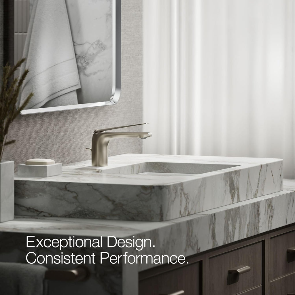 Kohler 97345-4-BN Avid® Single-Handle Bathroom Sink Faucet, 1.2 gpm, Vibrant Brushed Nickel