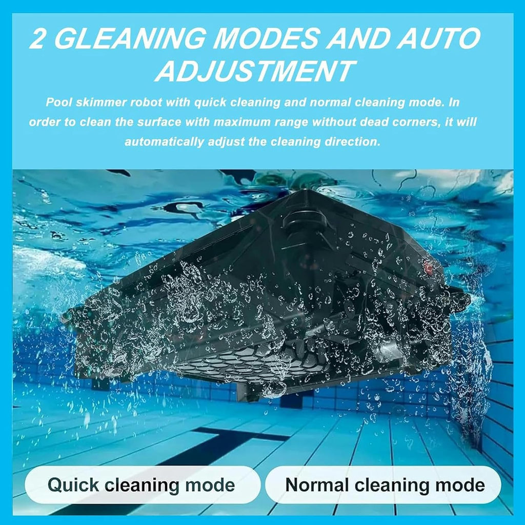 Cordless Pool Cleaner Robot, Working Time: 5 Hours, with Obstacle Sensing,for Cleaning Courtyard Pools Fallen Leaves