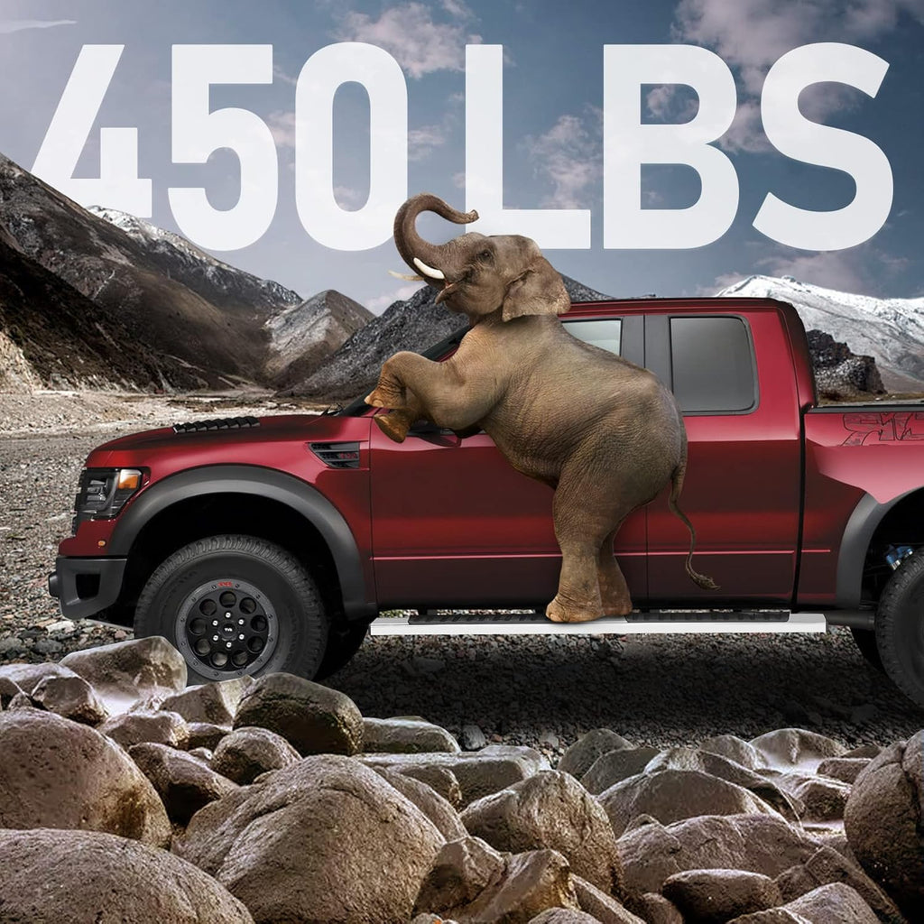 6 Inch Running Boards Compatible with 2019-2026 Ford Ranger Super Crew Cab with 4 Full Size Doors.Ford Ranger Steps Rock Sliders Step Bar Side Steps.Stainless Steel