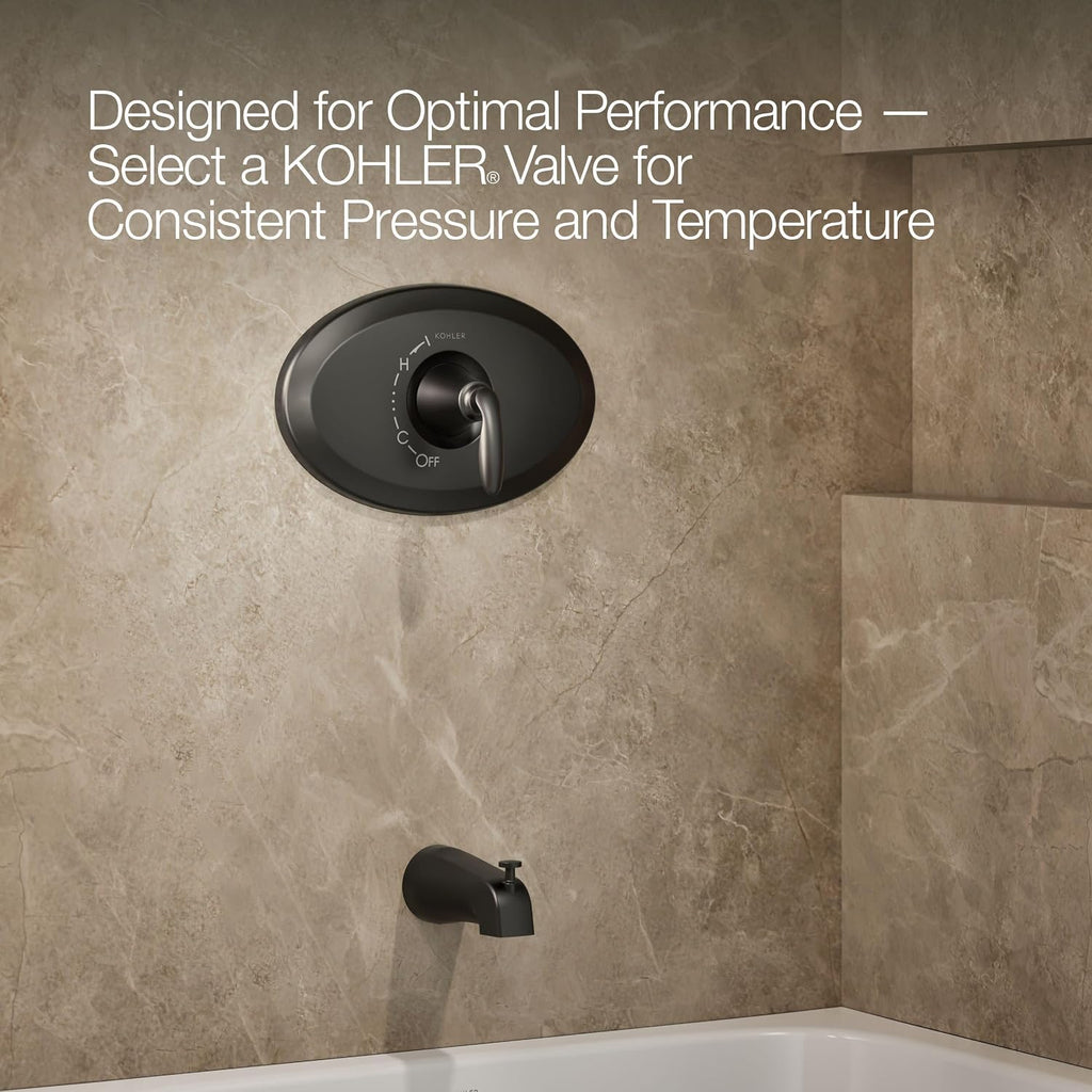 Kohler K-TS21948-4G-BL Remodel Rite-Temp Bath and Shower Trim Kit, 1.75 GPM, Matte Black