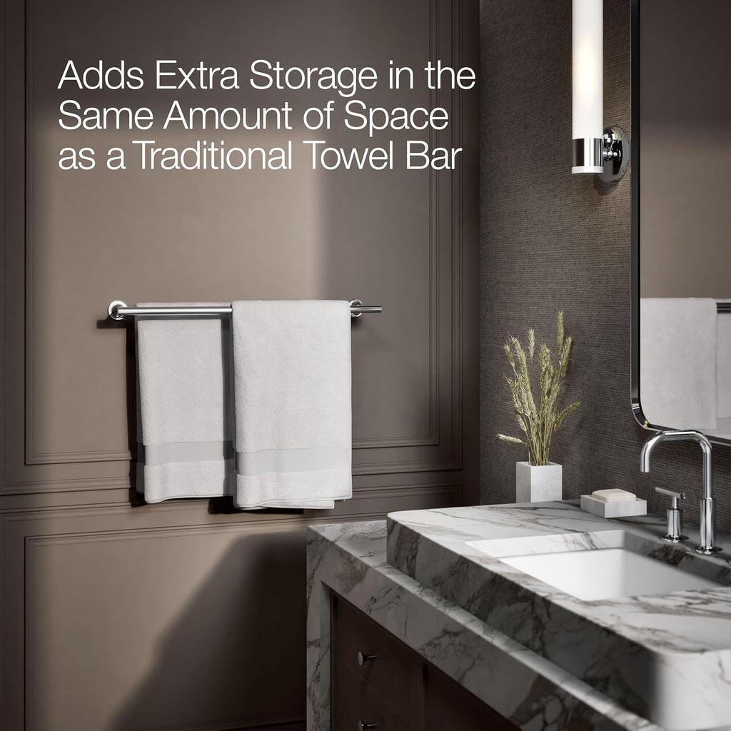 Kohler 14375-CP Purist® 24' Double Towel bar, Polished Chrome