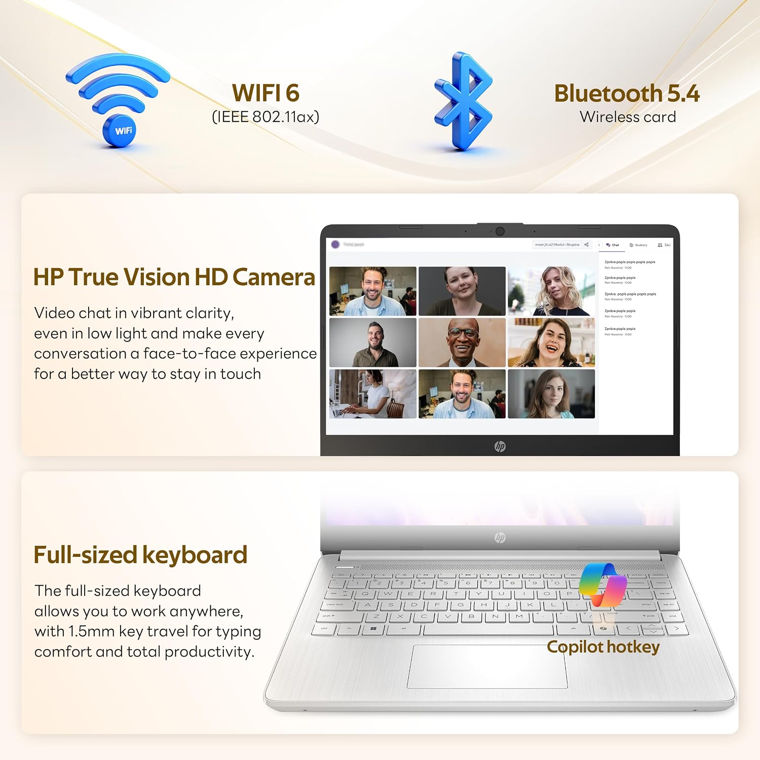 HP Stream 14' HD Student&Business Laptop with AI Copilot, Intel Processor N150, 4GB RAM, 1.12TB Storage (128GB UFS + 1TB Docking Station), 1 Year Office 365, Intel Graphics, Win 11, Silver
