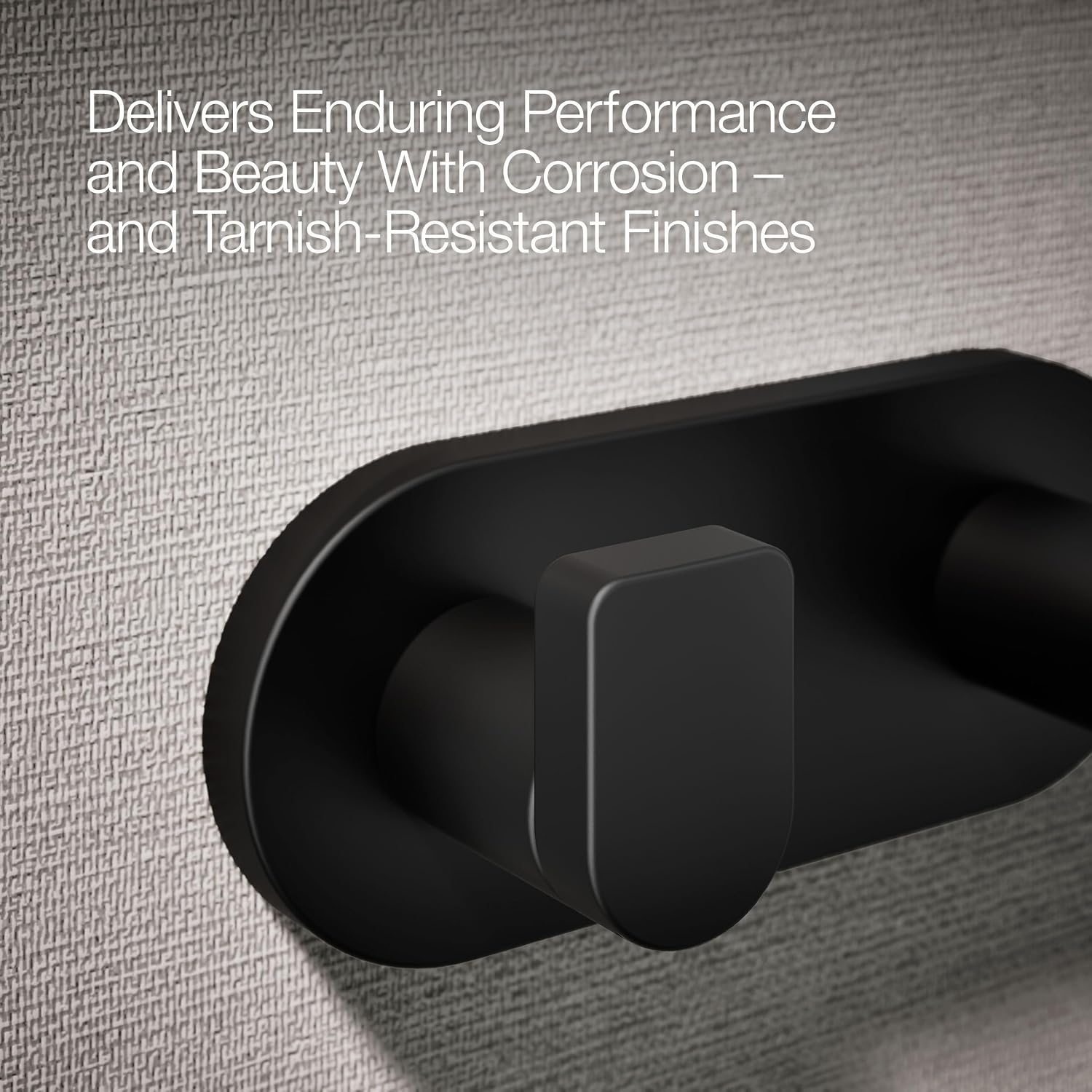 Kohler 73146-BL Composed® Double Robe Hook, Matte Black