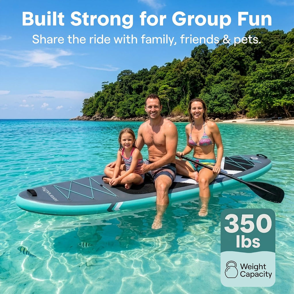 SereneLife Inflatable Stand Up Paddle Board