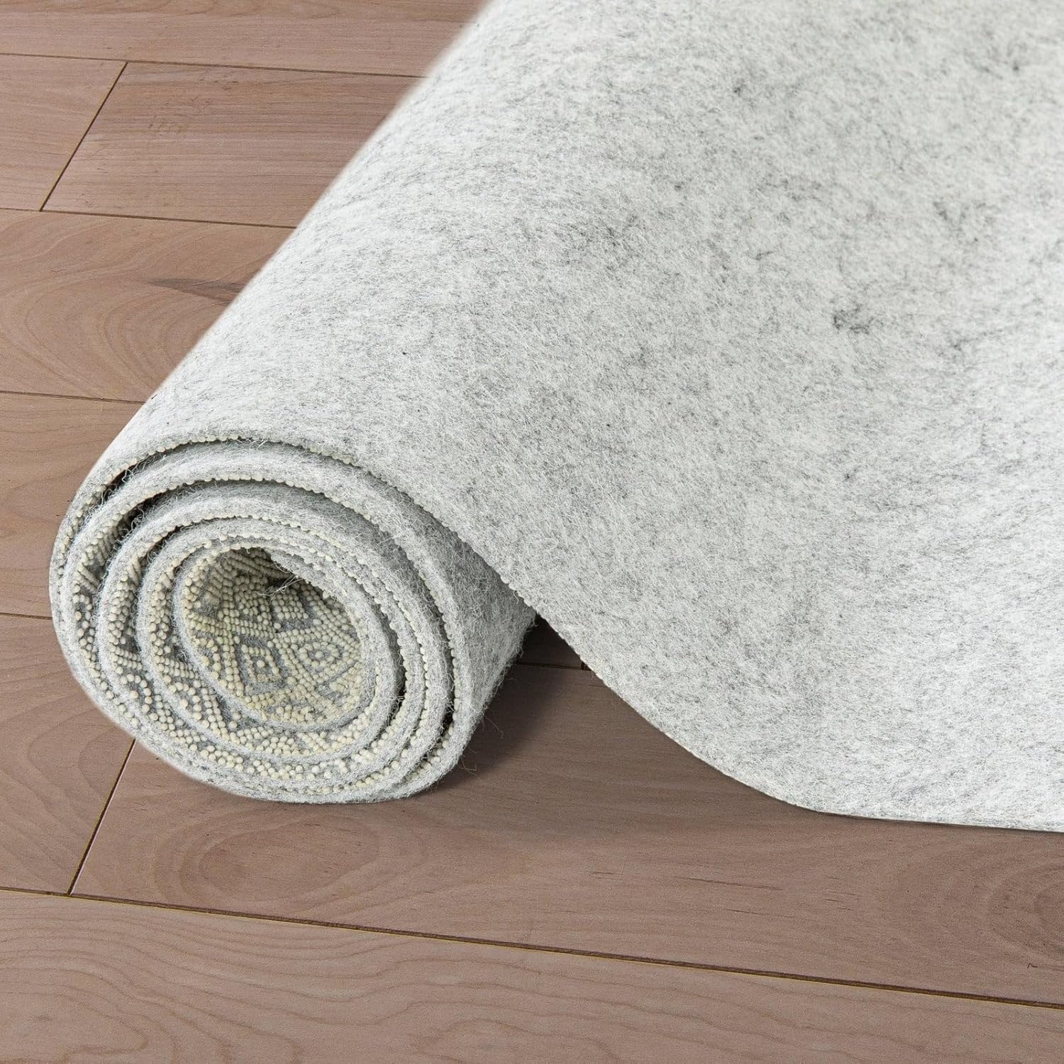 WELL WOVEN Premium 1/4' Thick Felt Rug Pad 2x25 - Non Slip Rubber Backing for Hard Floors & Carpet - Easy Cut to Size for Custom Fit - Superior Cushioning & Floor Protection Shield
