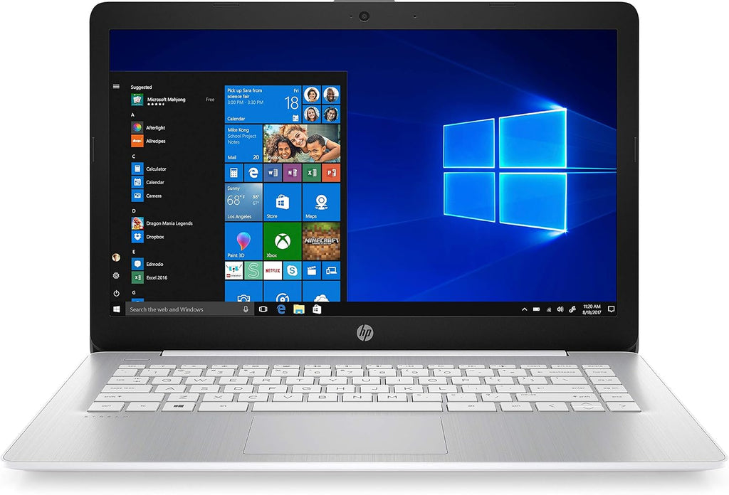 HP Stream 14-Inch Touchscreen Laptop, AMD Dual-Core A4-9120E Processor, 4 GB SDRAM, 64 GB eMMC, Windows 10 Home in S Mode with Office 365 Personal for One Year (14-ds0110nr, Diamond White)