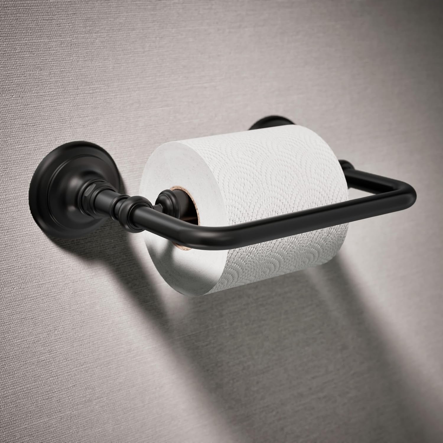 Kohler K-72573 Artifacts Single Bar Horizontal Tissue Holder - Matte Black