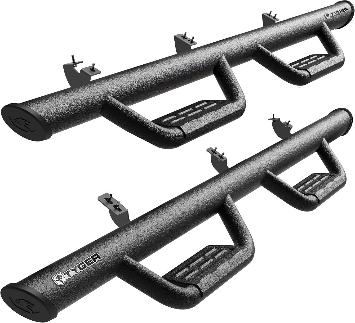 Tyger Auto Tyger Access Running Boards Compatible with 2024-2026 Toyota Tacoma (Fits Hybrid) | Double Cab | TG-AS2T24003 | Textured Black Drop Step Rail