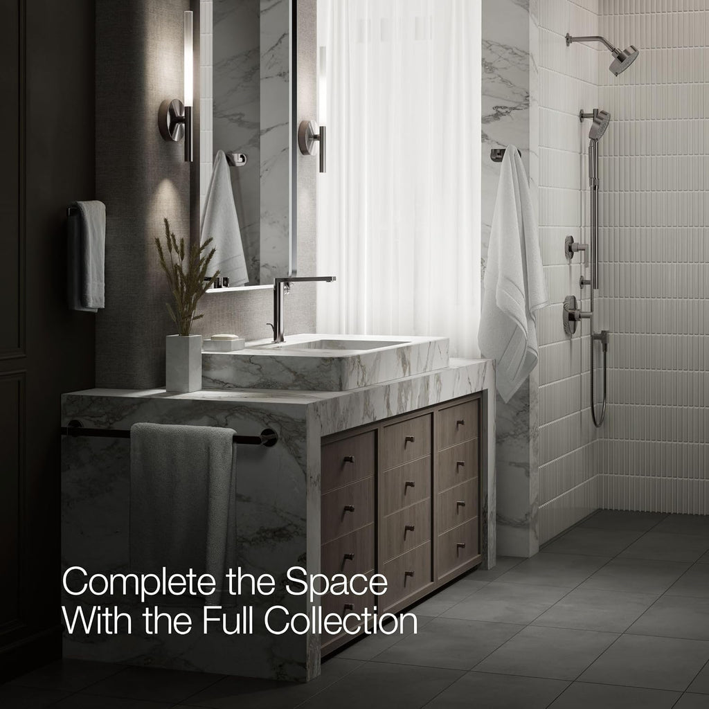 Kohler 73168-4-TT Composed® Tall Single-Handle Bathroom Sink Faucet with Lever Handle, 1.2 gpm, Vibrant Titanium